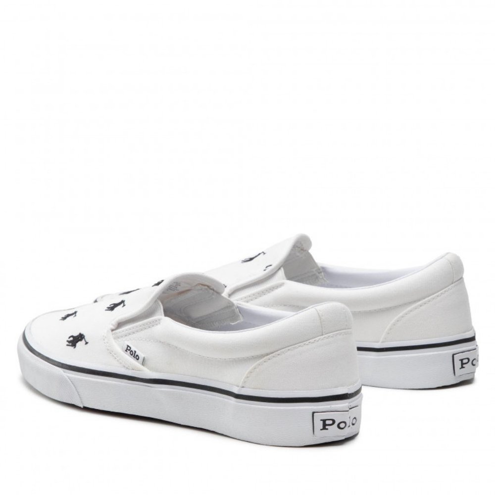 Polo Ralph Lauren Thompson White/Black Embroidered Recycled Canvas Pony Men NEW - Picture 4 of 8